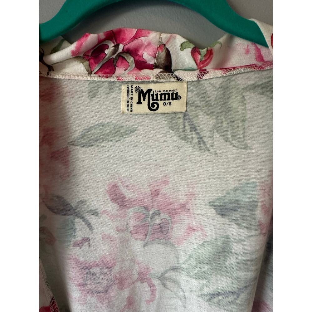 Show Me Your Mumu Brie Robe Garden Of Blooms Pink Floral Rose Robe One Size - Picture 4 of 6